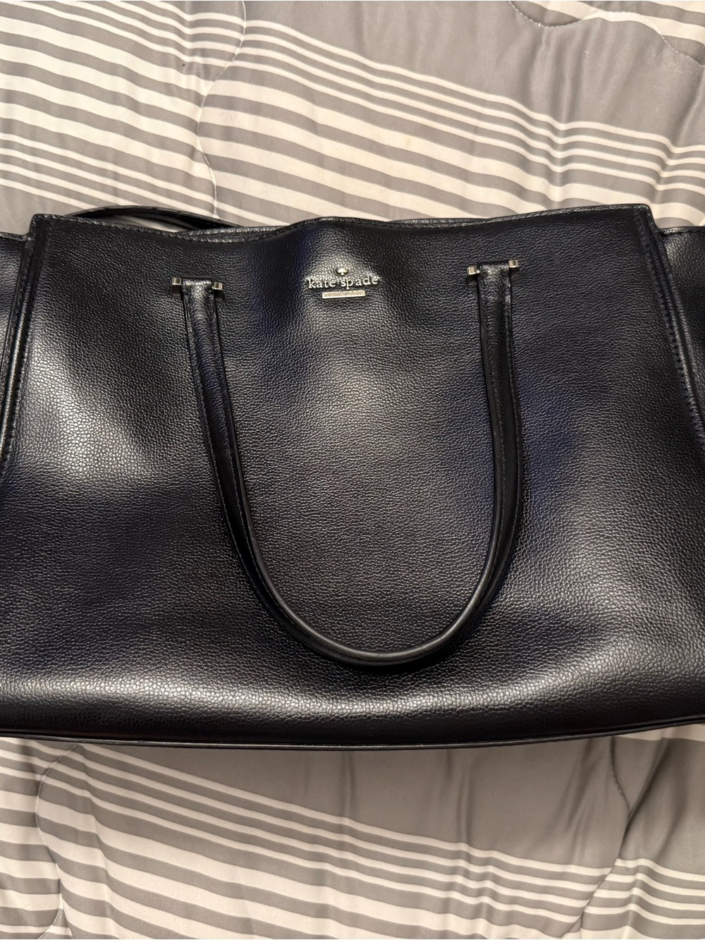 kate spade Black Pebble Leather Tote